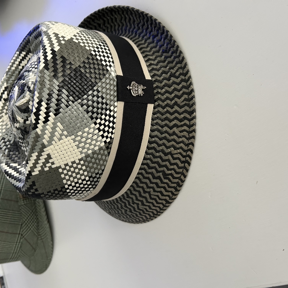 Stylish Black and White Patterned Hat